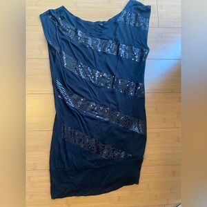 Black sequined shirt